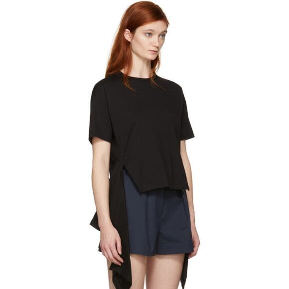 Cedric Charlier Elongated Hem Tee - Black - Picture 2 of 11